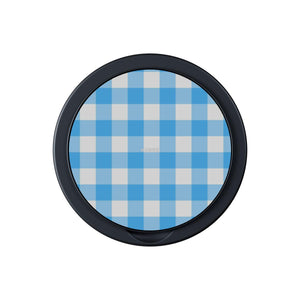 Gingham Sky Blue - Magnetic Phone Grip