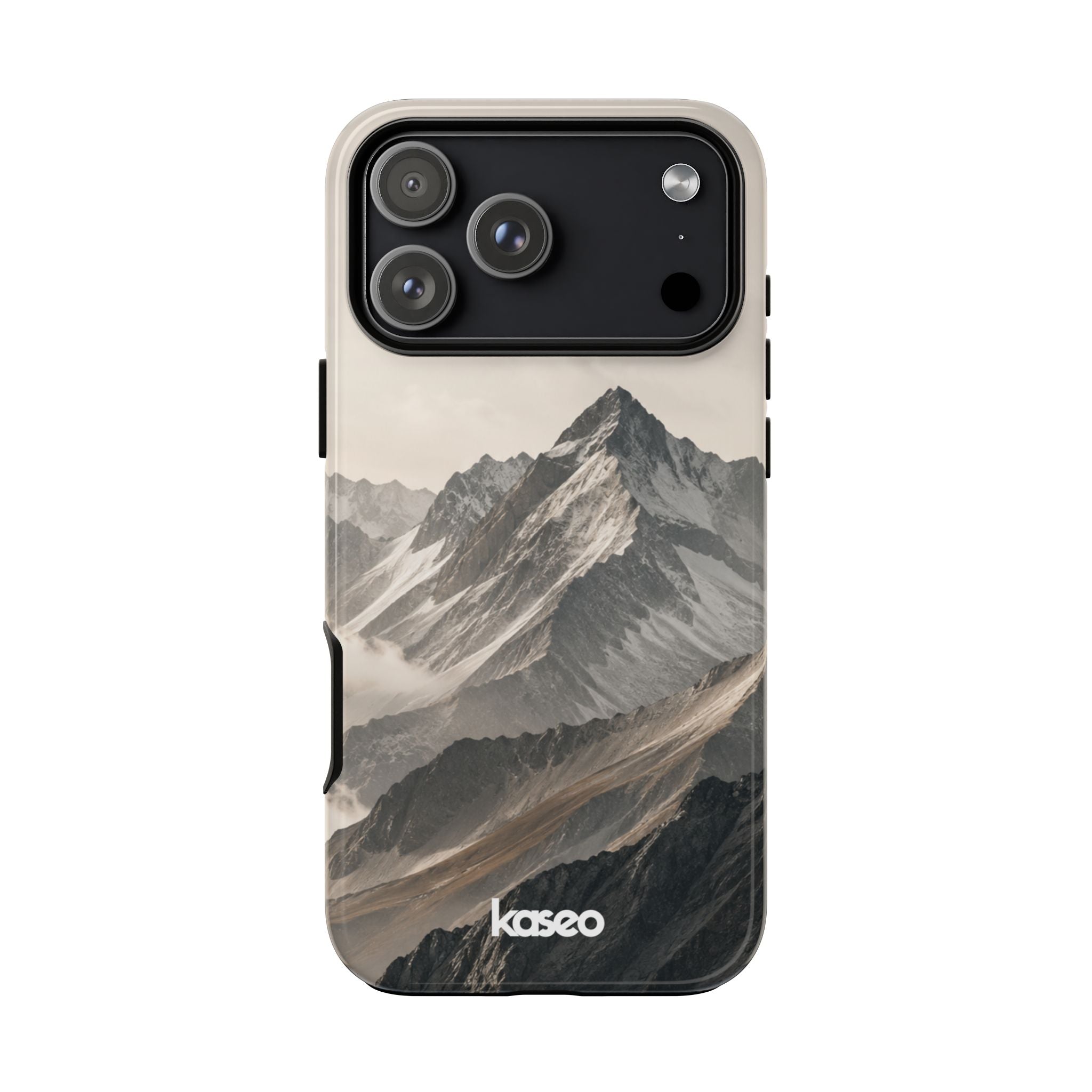 Peak mountain line print tough phone case
