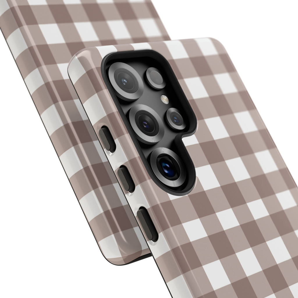 Gingham Brown