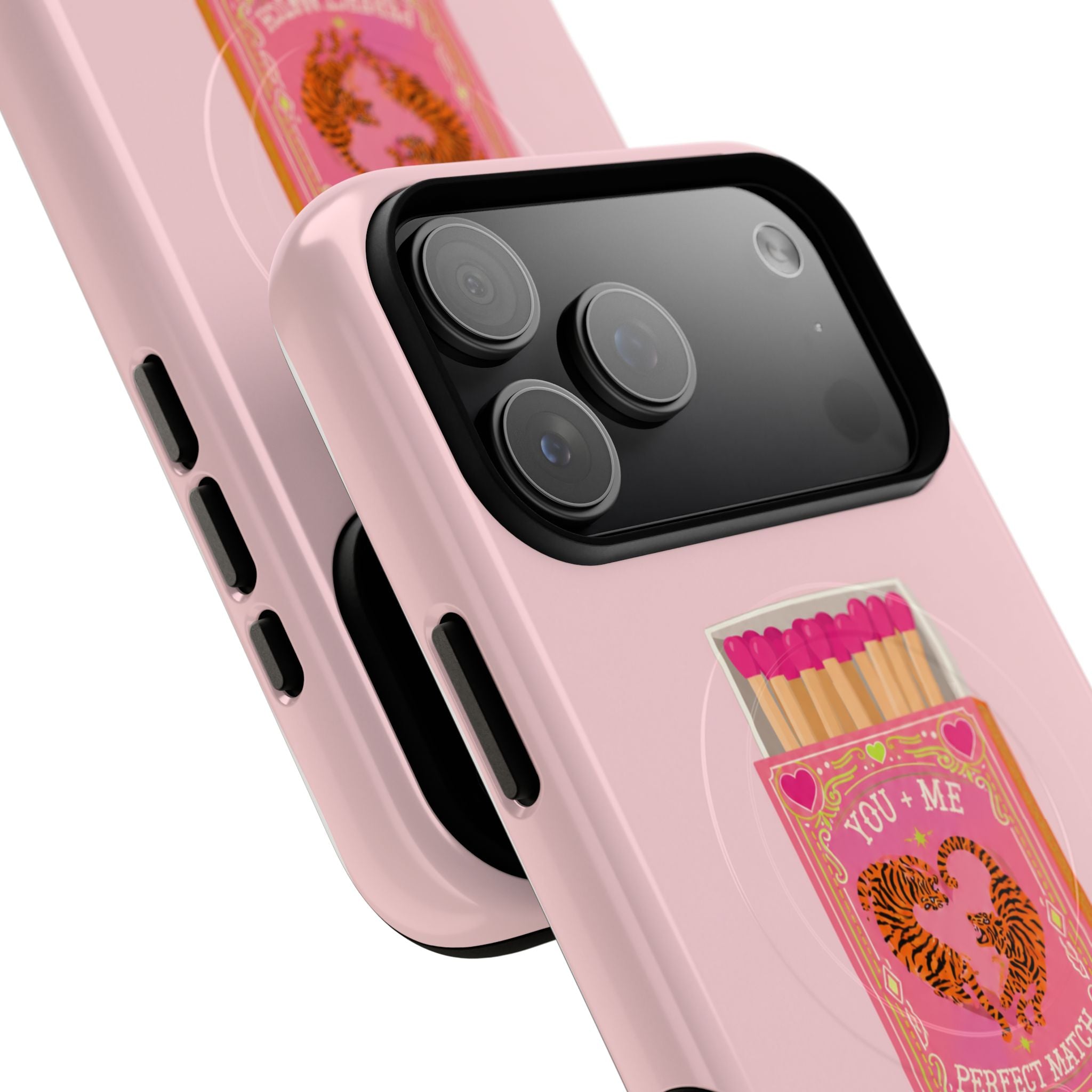 Perfect Match matchstick print MagSafe-compatible phone case