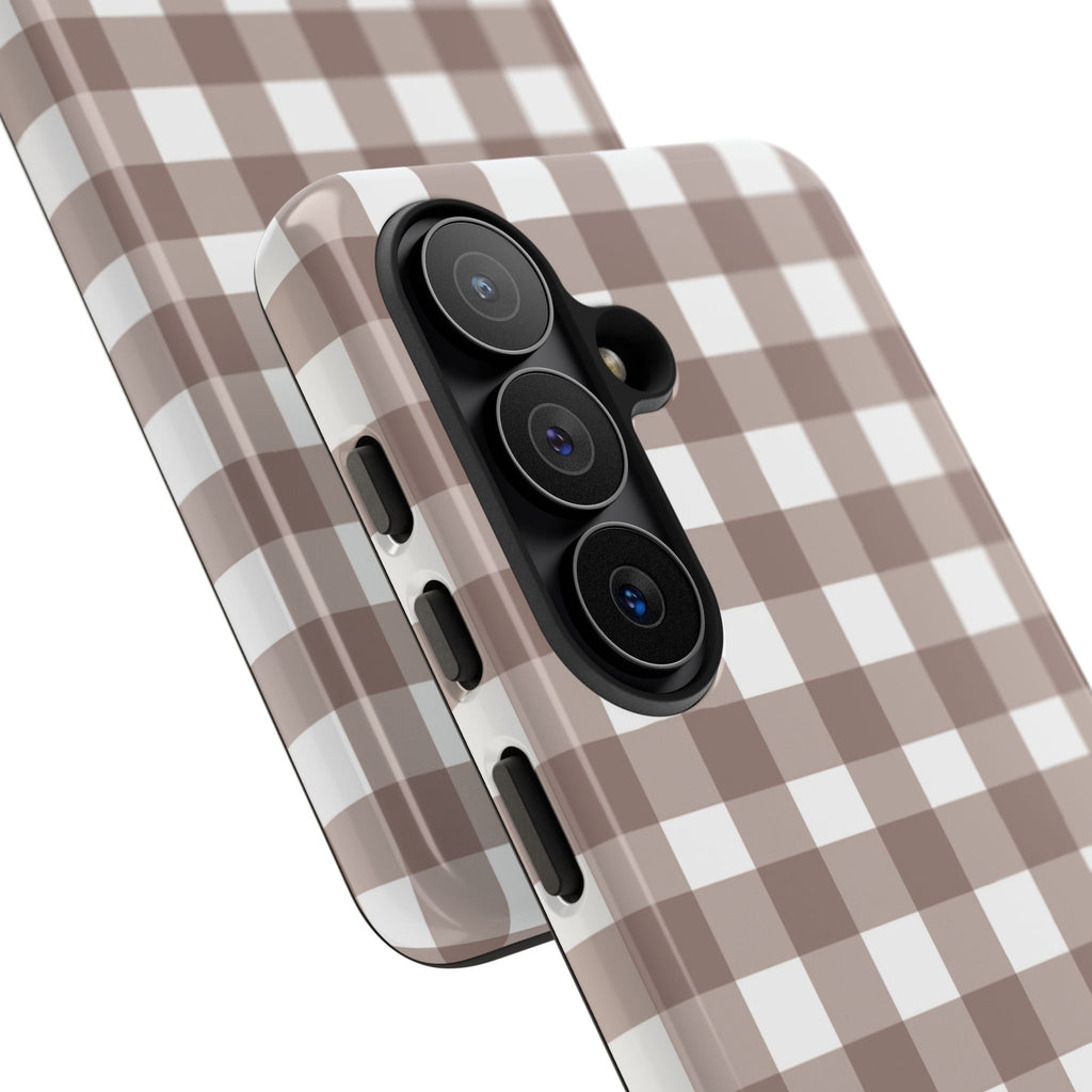 Gingham Brown