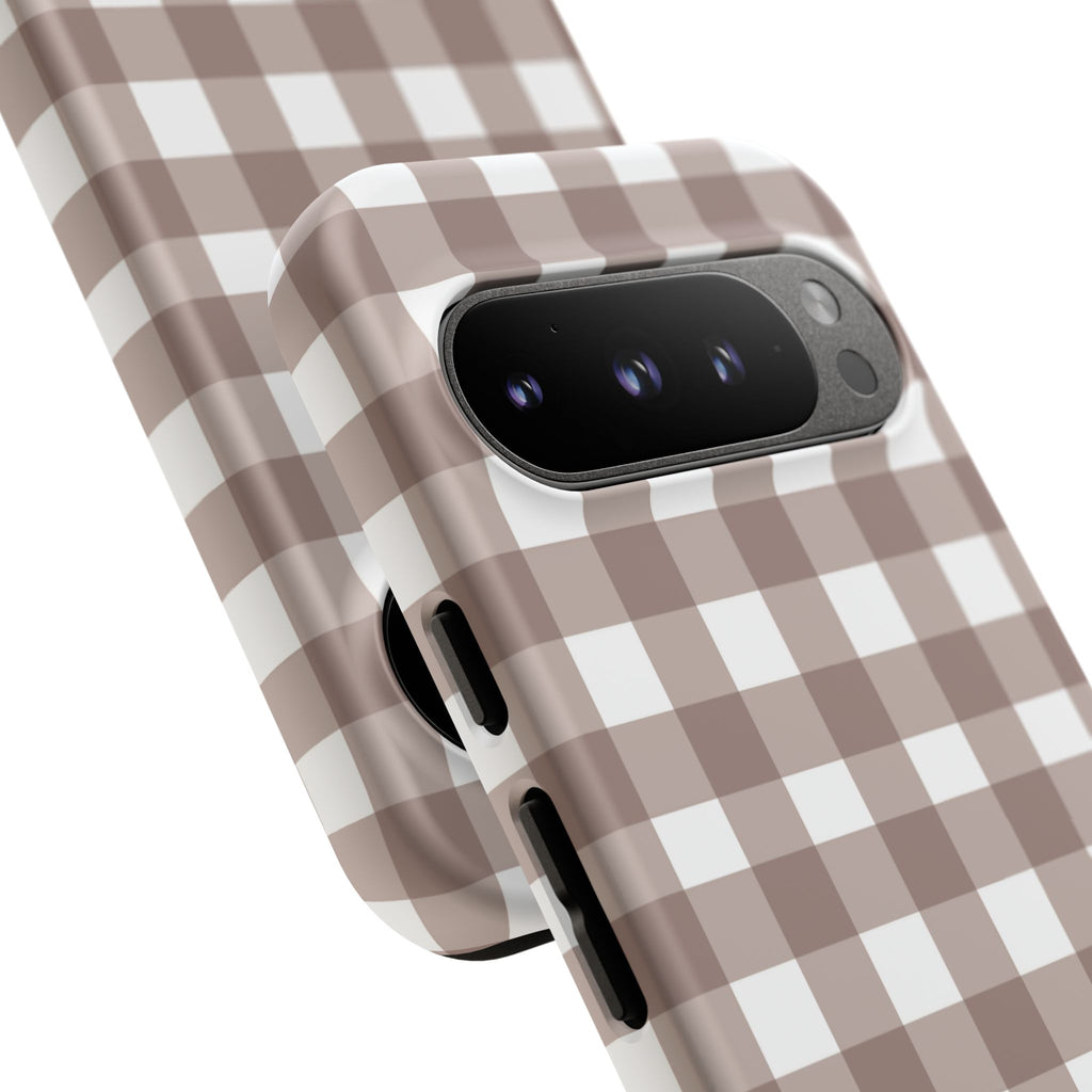 Gingham Brown
