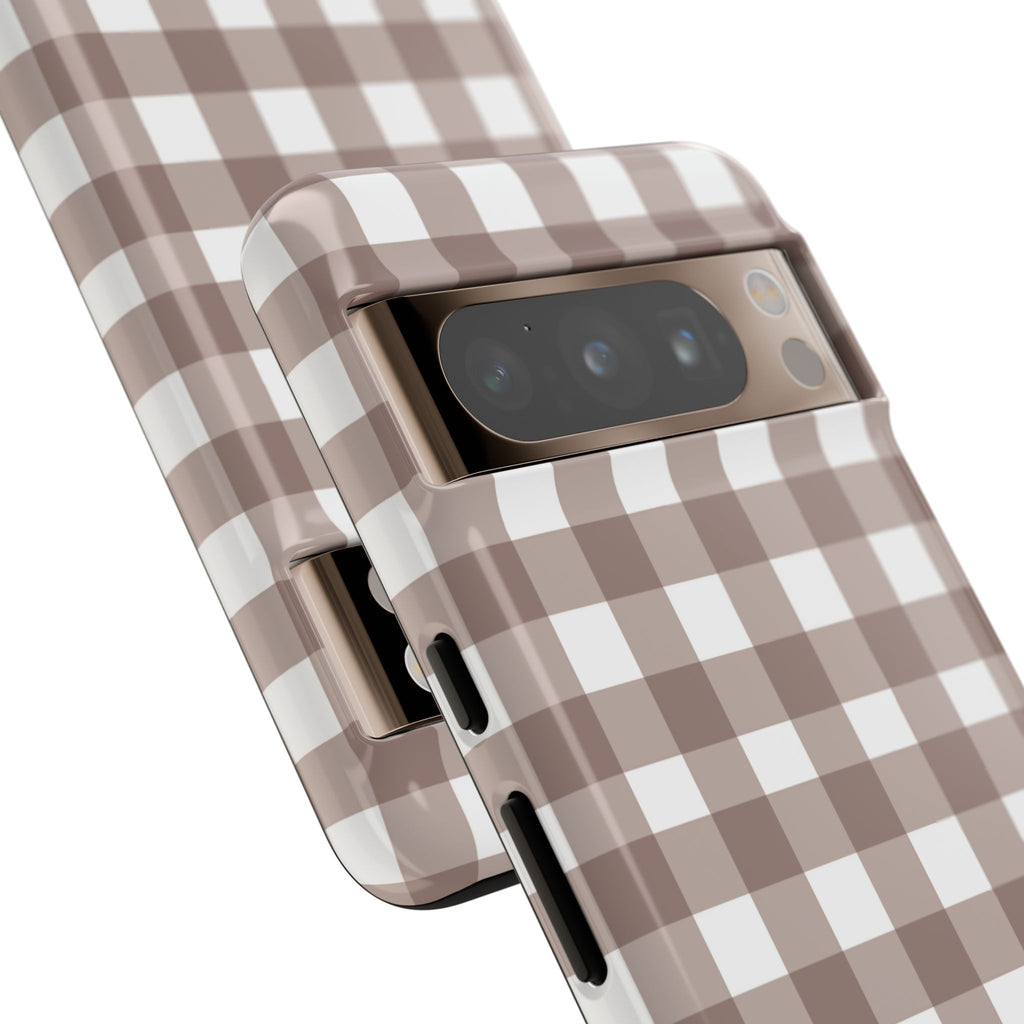 Gingham Brown