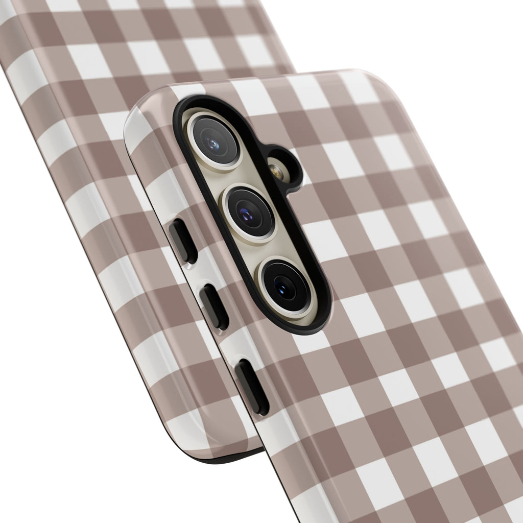 Gingham Brown