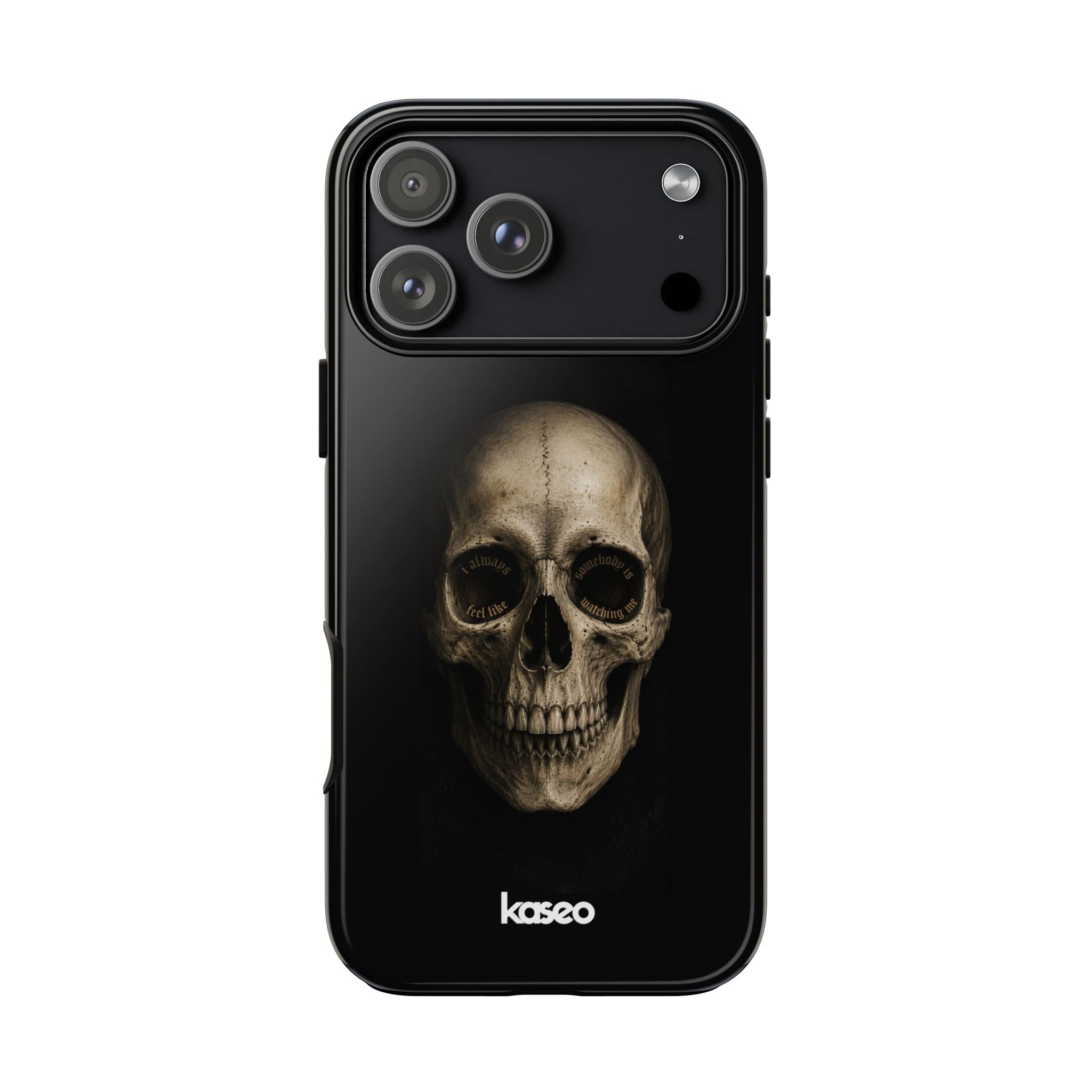 Somebody's Watching Me gothic skull print tough phone case