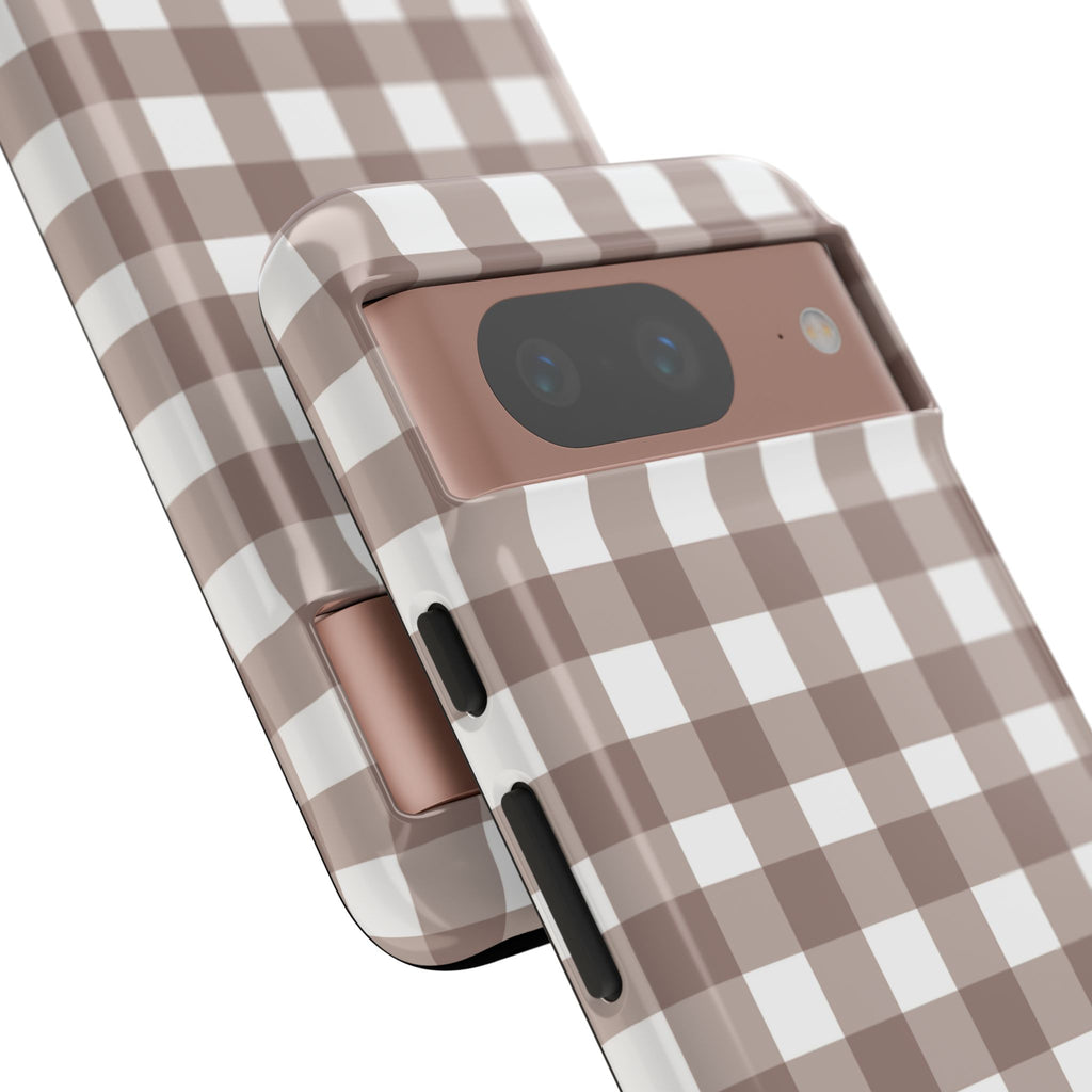 Gingham Brown