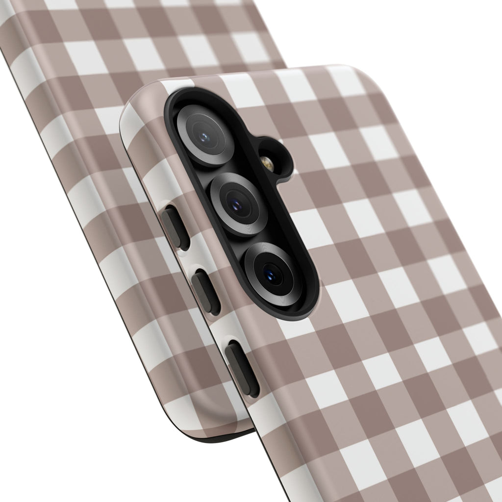 Gingham Brown