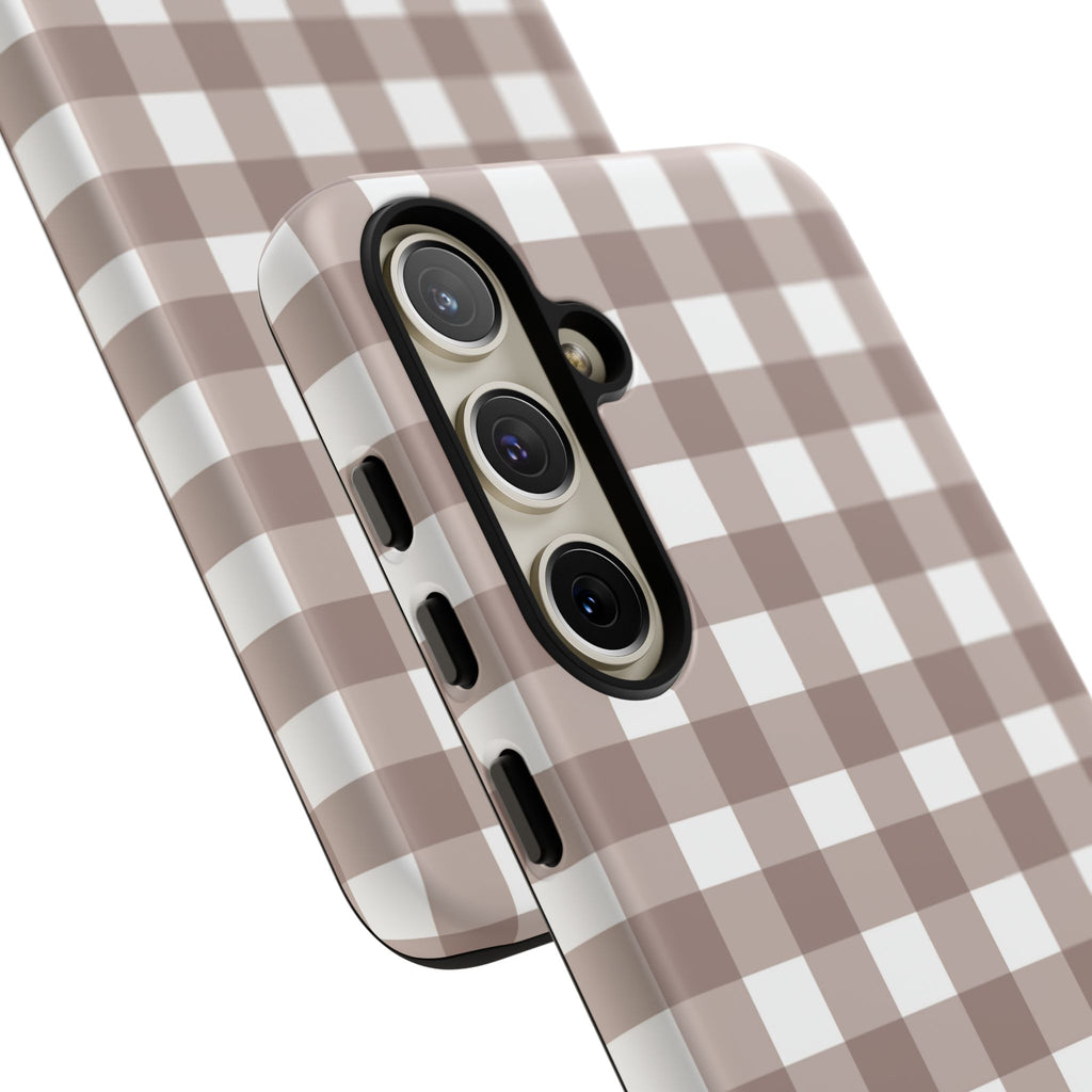 Gingham Brown