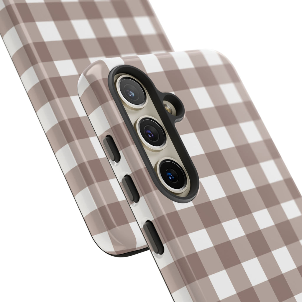 Gingham Brown