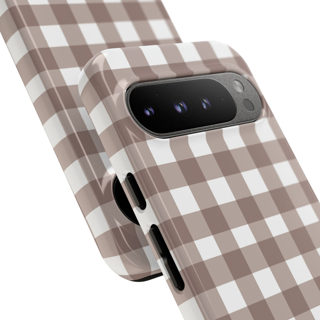 Gingham Brown