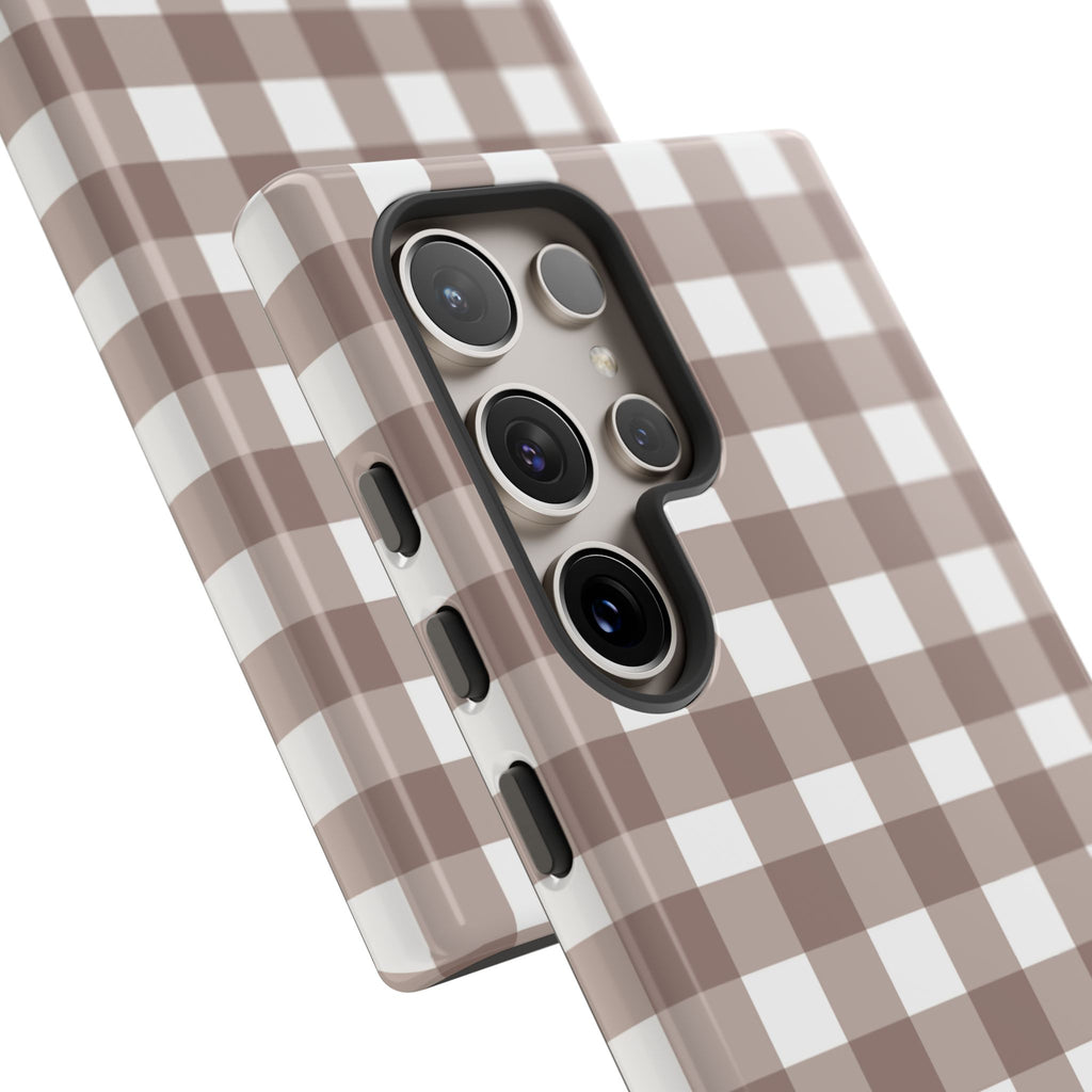 Gingham Brown