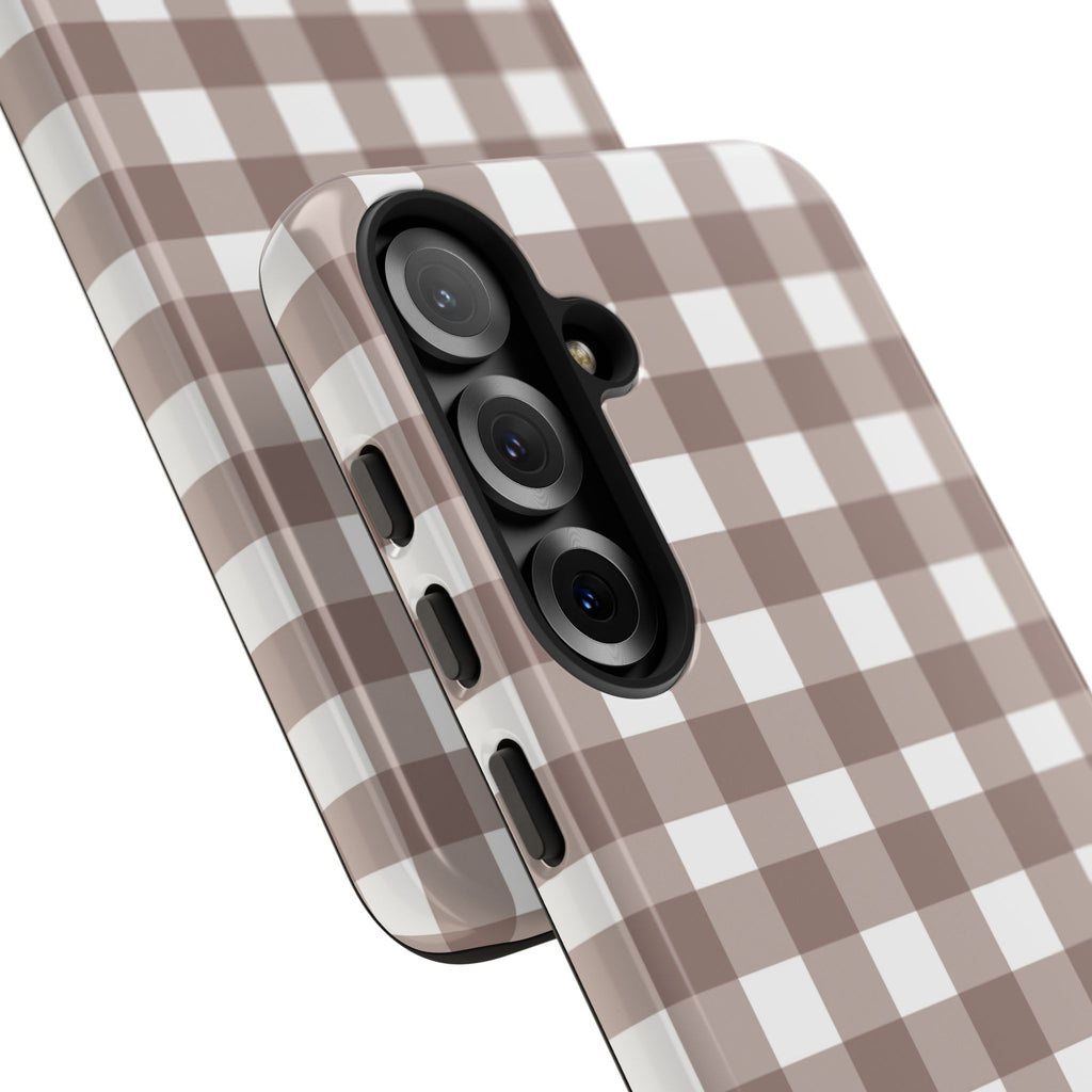 Gingham Brown