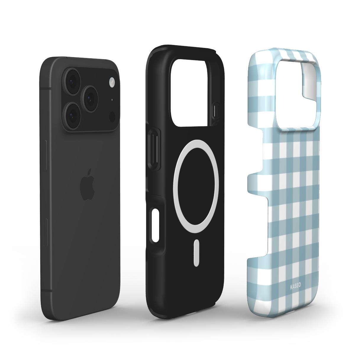 Gingham Blue - MagSafe Tough Phone Case