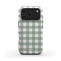 Gingham Sage - MagSafe Tough Phone Case