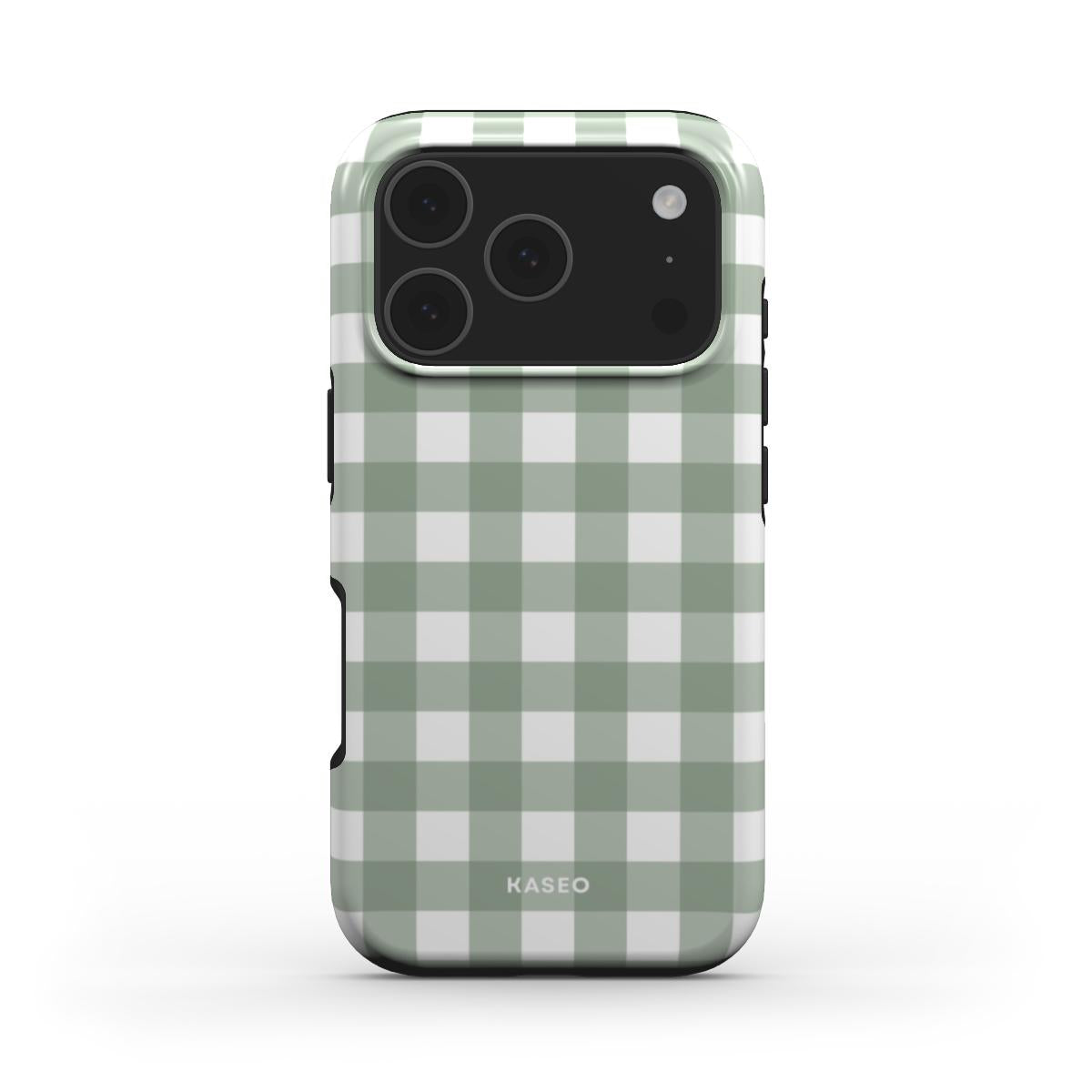 Gingham Sage - MagSafe Tough Phone Case