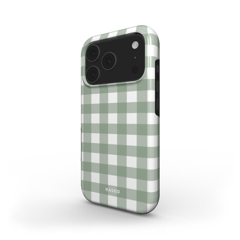 Gingham Sage - MagSafe Tough Phone Case