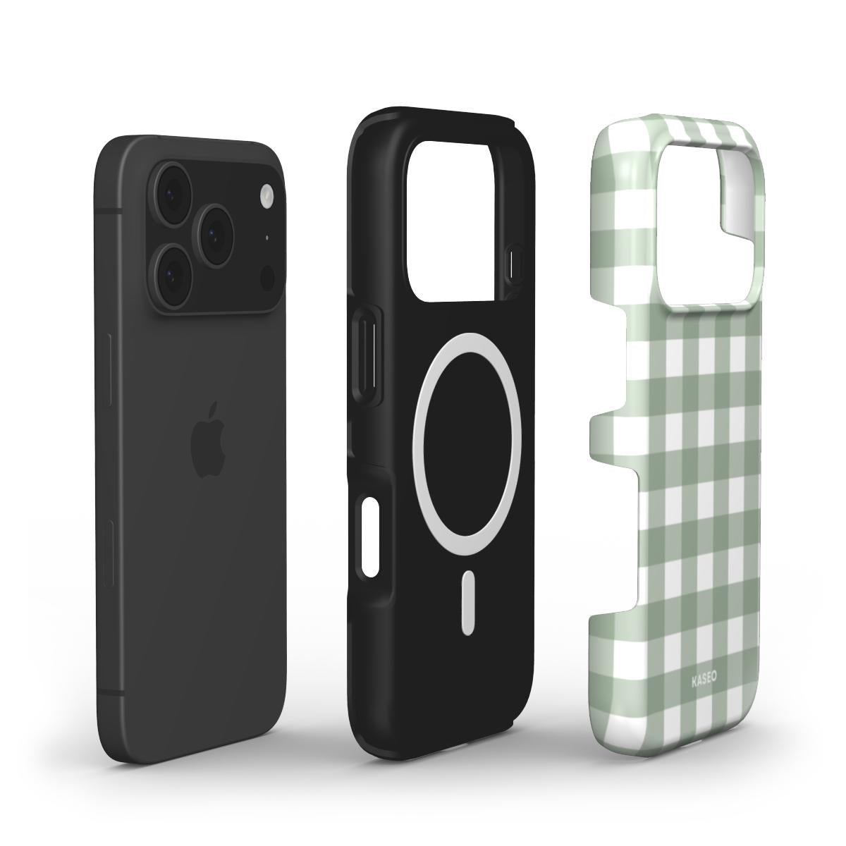Gingham Sage - MagSafe Tough Phone Case