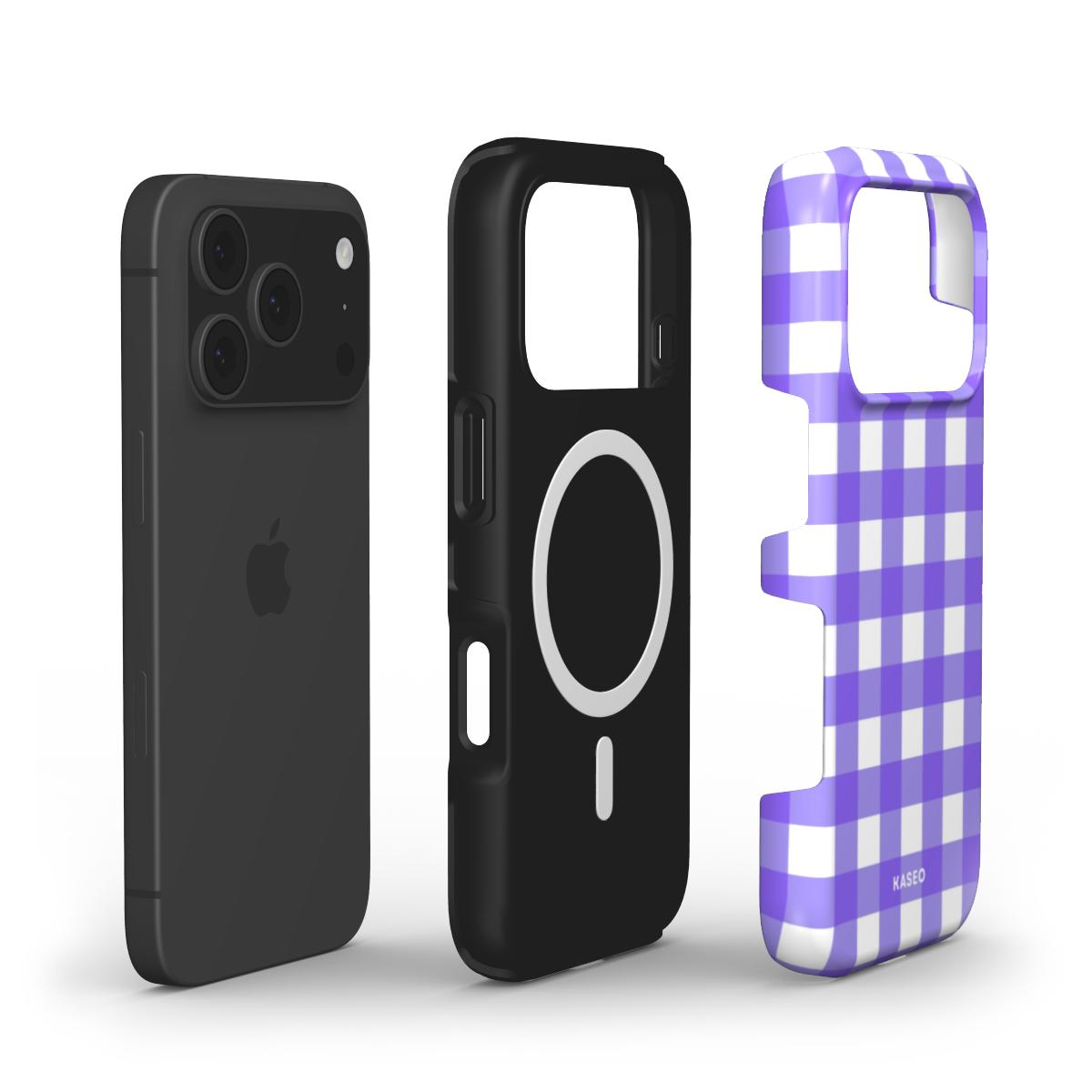 Gingham Purple - MagSafe Tough Phone Case