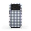 Gingham Blue Grey - MagSafe Tough Phone Case