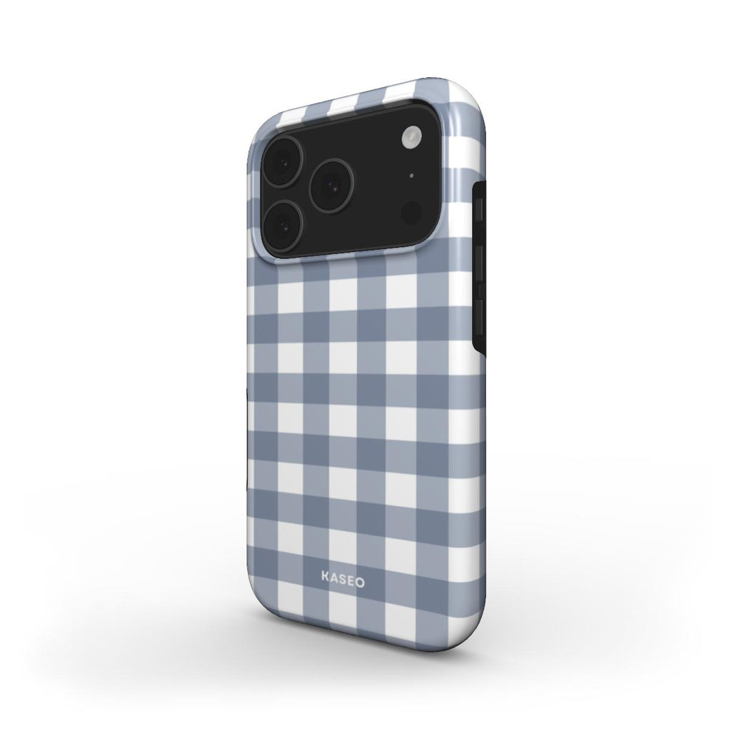Gingham Blue Grey - MagSafe Tough Phone Case