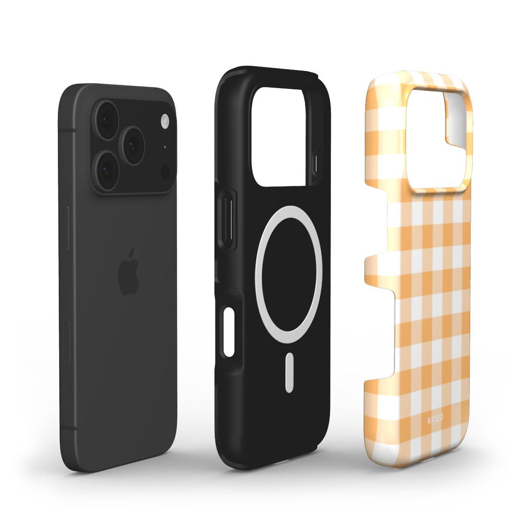 Gingham Yellow - MagSafe Tough Phone Case