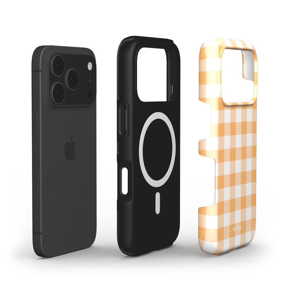 Gingham Yellow - MagSafe Tough Phone Case
