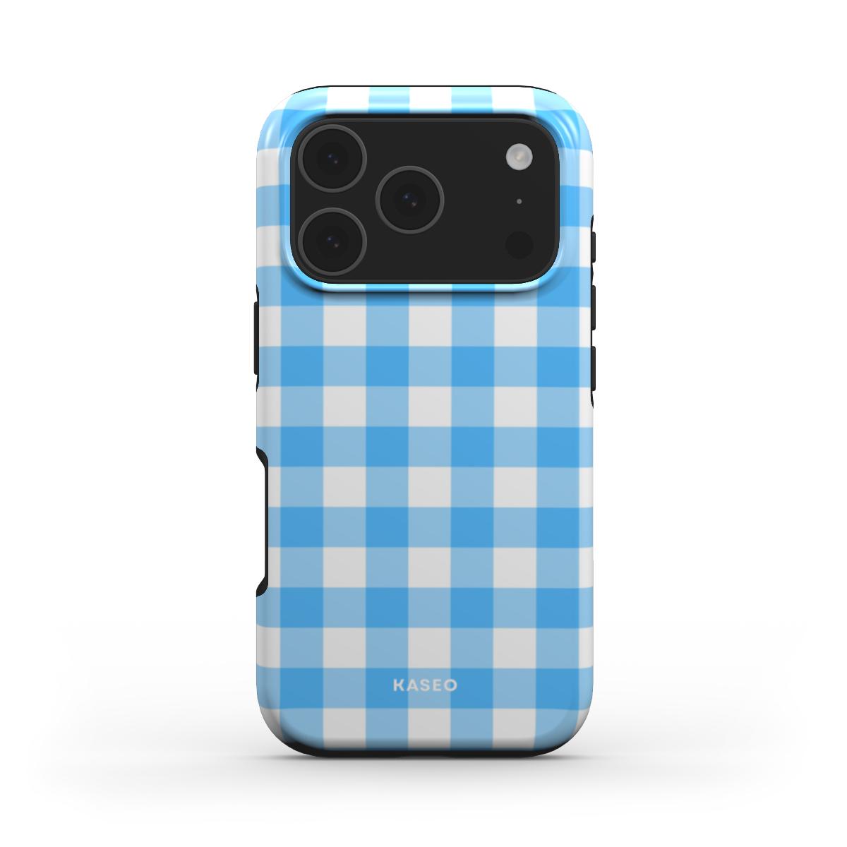 Gingham Sky Blue - MagSafe Tough Phone Case