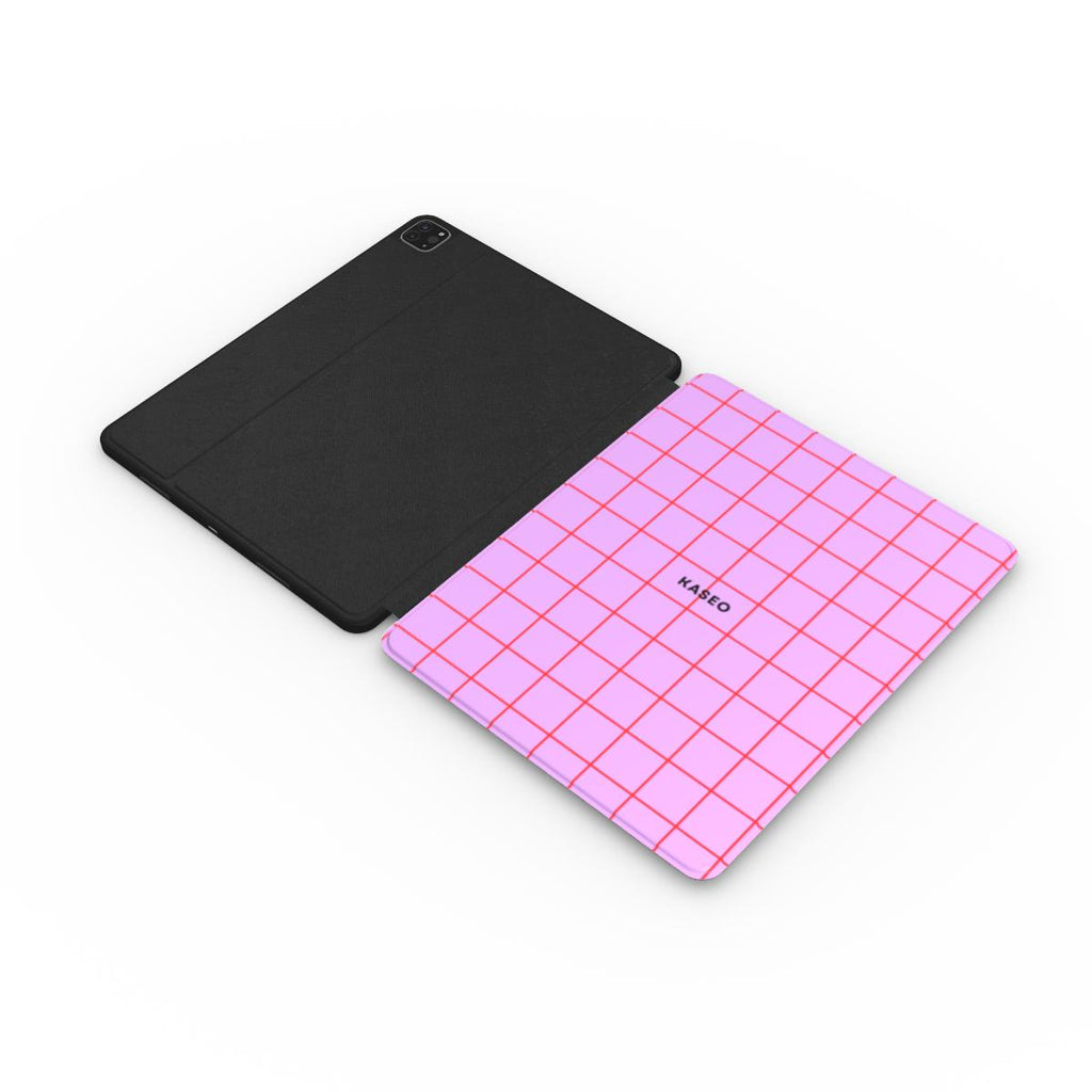 Pink Grid - Apple iPad Case