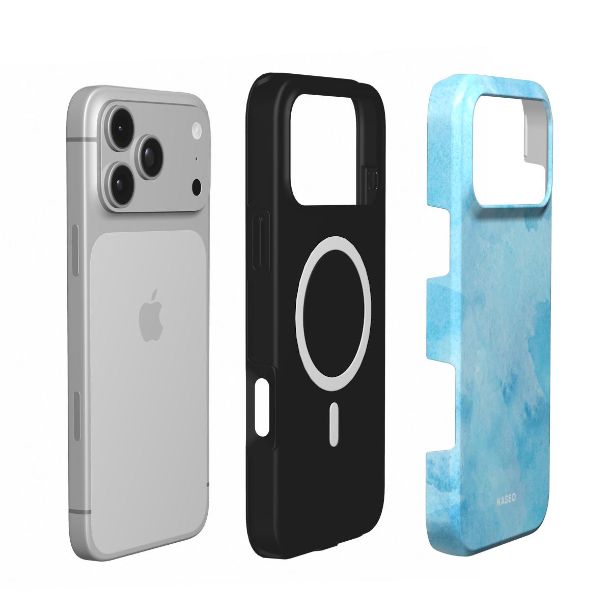 Watercolour Sky Blue - MagSafe Tough Phone Case