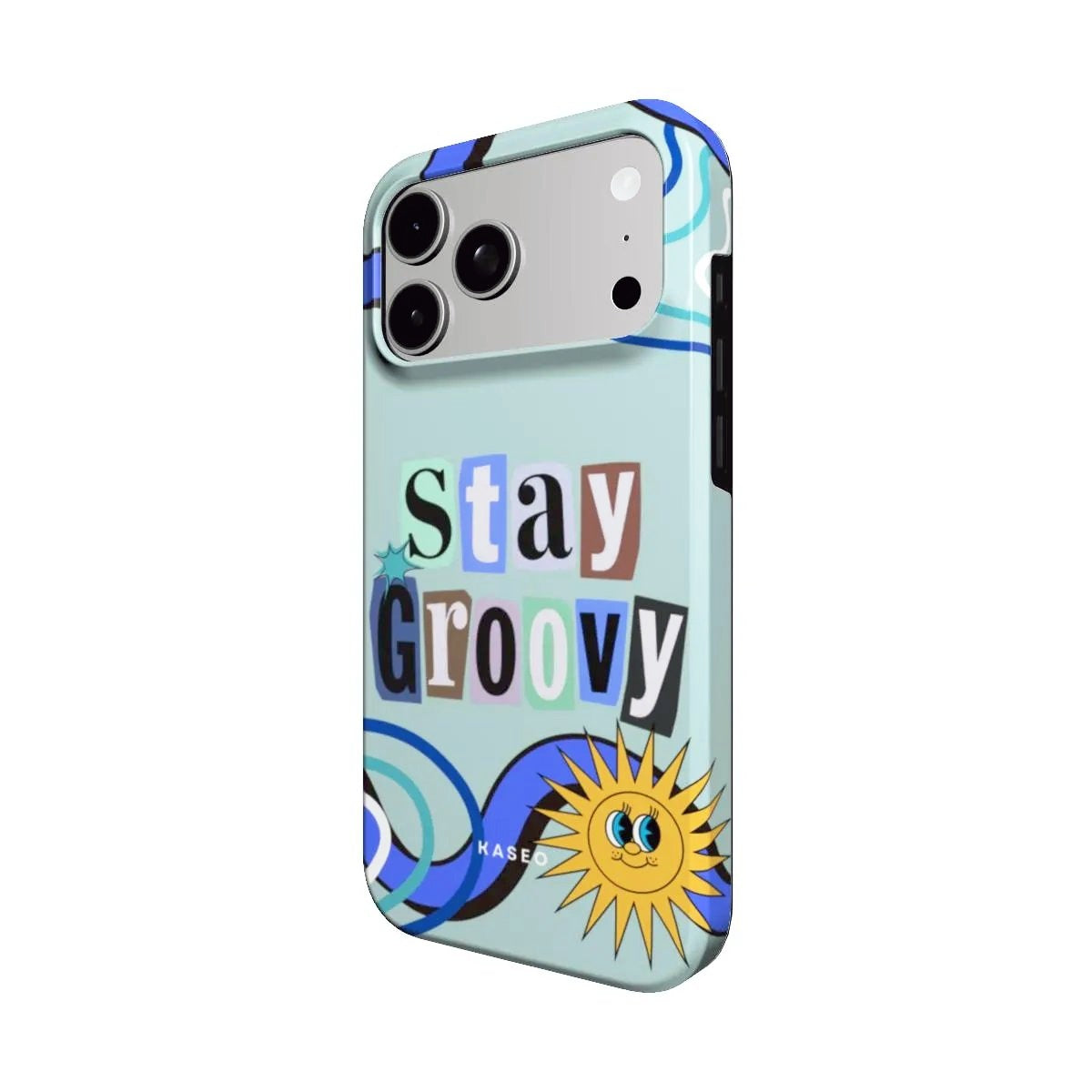 Stay Groovy (Blue Edition) MagSafe phone case - angle
