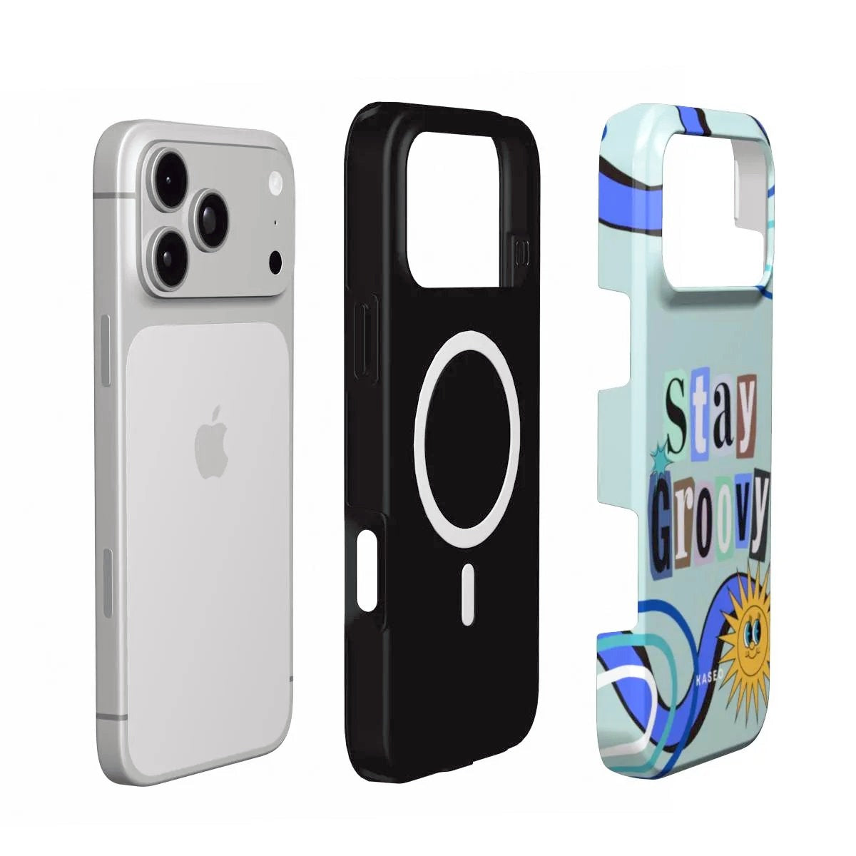 Stay Groovy (Blue Edition) MagSafe phone case - MagSafe layers