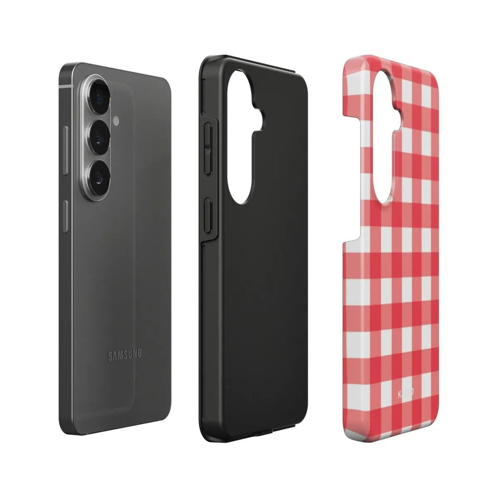 Gingham Red - Android Tough Phone Case