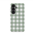 Gingham Sage - Android Tough Phone Case