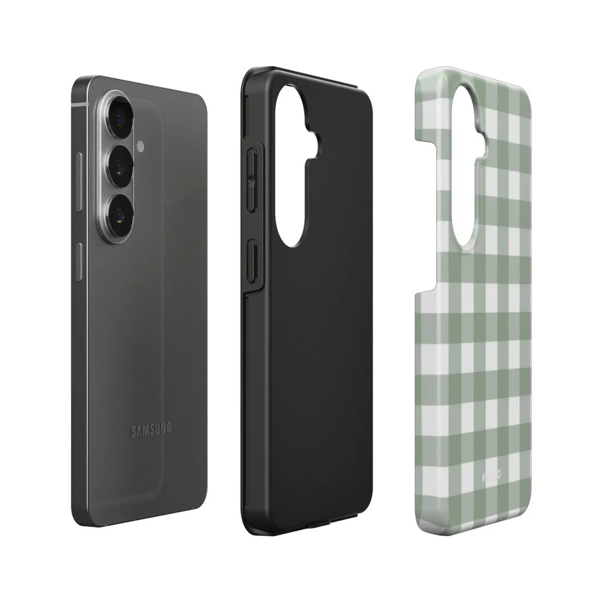 Gingham Sage - Android Tough Phone Case