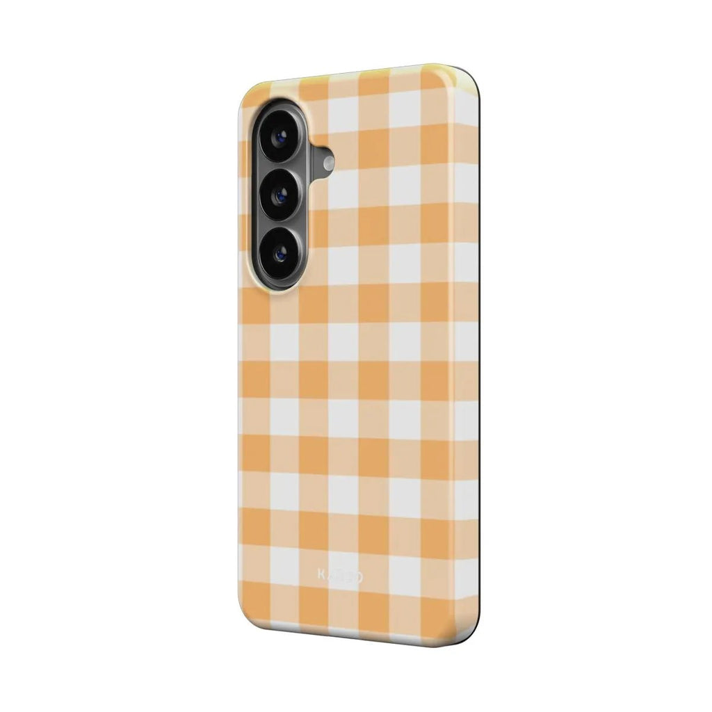 Gingham Yellow - Android Tough Phone Case