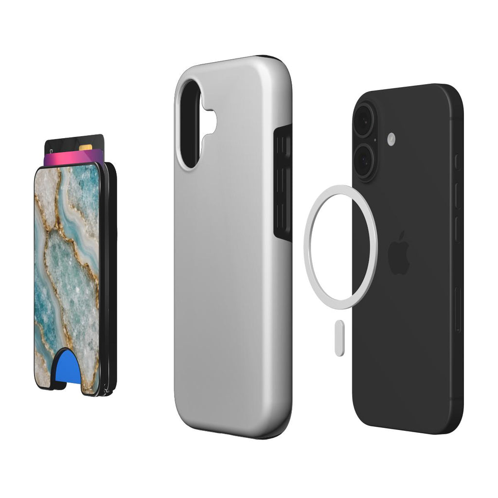 Aqua Marble - Magnetic Wallet