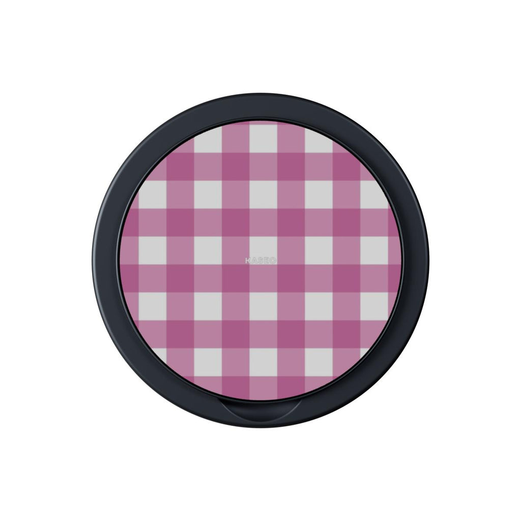 Gingham Pink - Magnetic Phone Grip