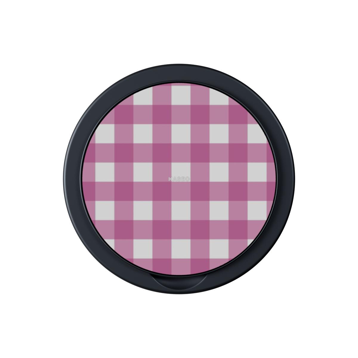 Gingham Pink - Magnetic Phone Grip