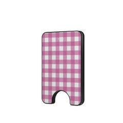 Gingham Pink Magnetic Wallet