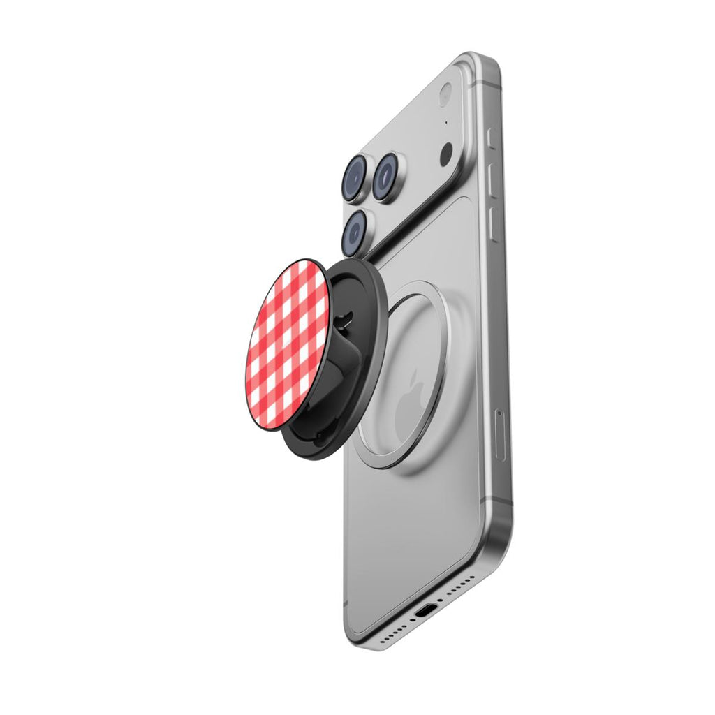 Gingham Red - Magnetic Phone Grip