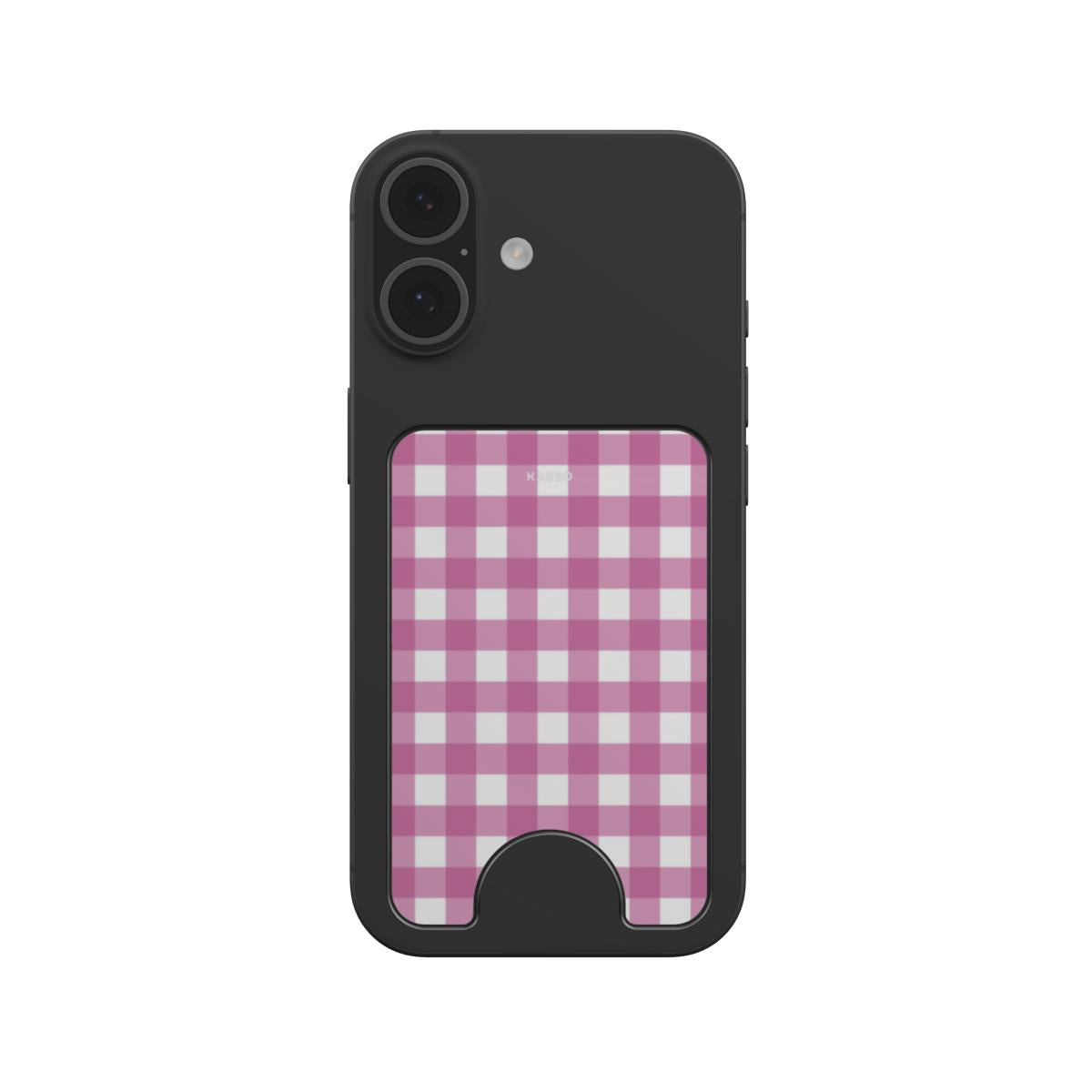 Gingham Pink - Magnetic Wallet