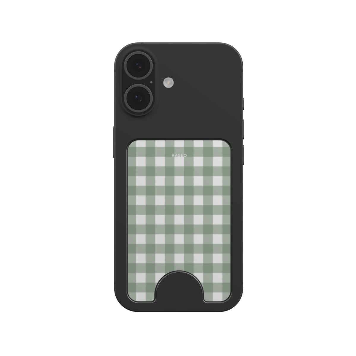 Gingham Sage - Magnetic Wallet