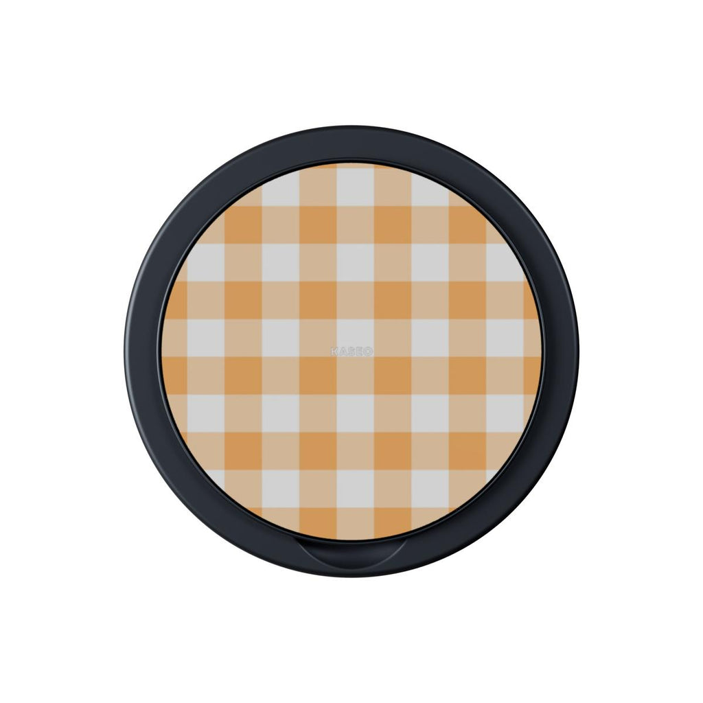 Gingham Yellow - Magnetic Phone Grip