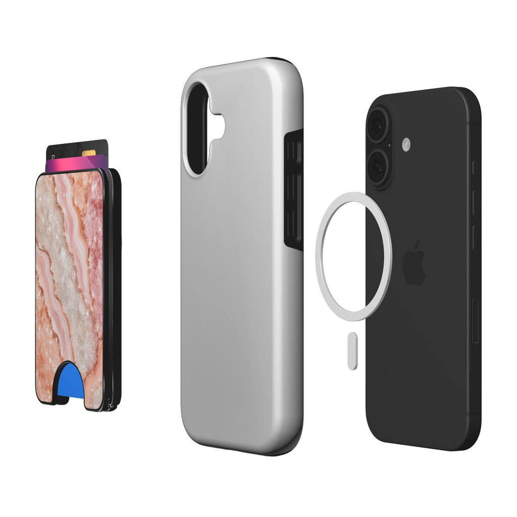 Pink Marble - Magnetic Wallet