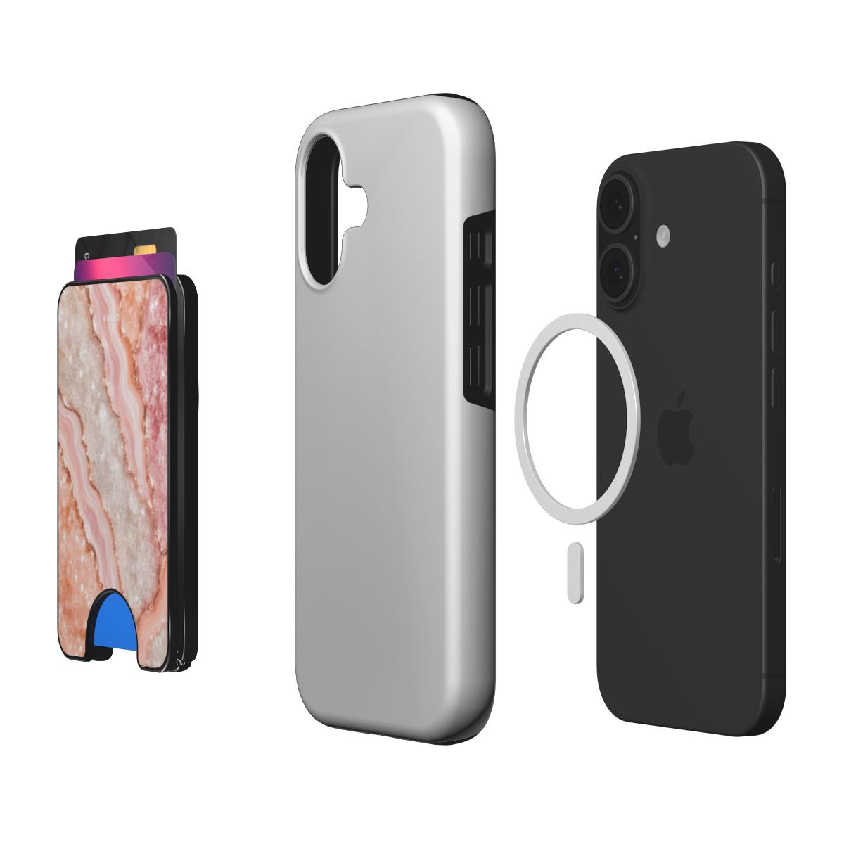 Pink Marble - Magnetic Wallet