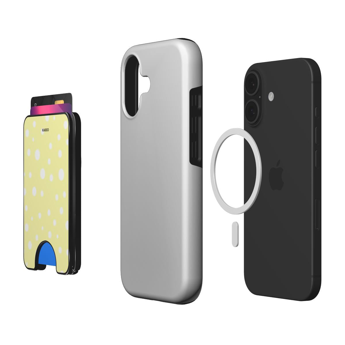Yellow Splatter - Magnetic Wallet
