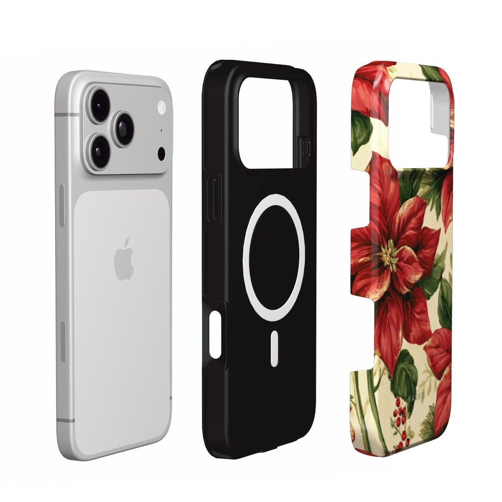 Poinsettia MagSafe phone case - MagSafe layers