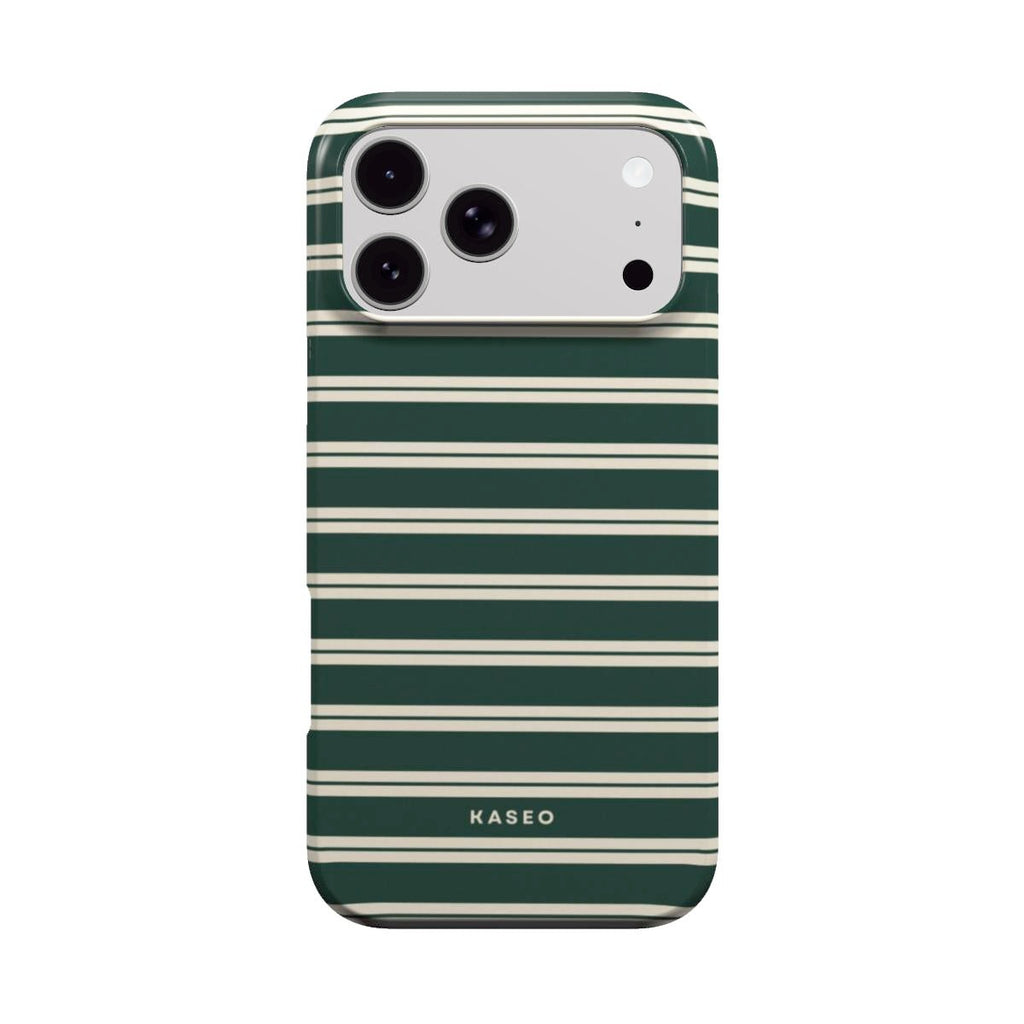 Bottle Green Stripe MagSafe phone case