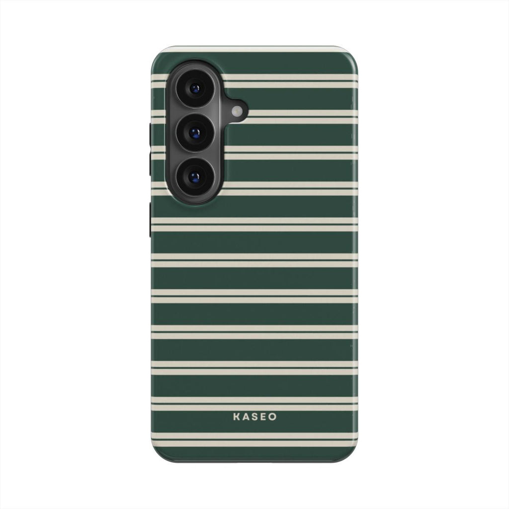 Bottle Green Stripe - Android Tough Phone Case