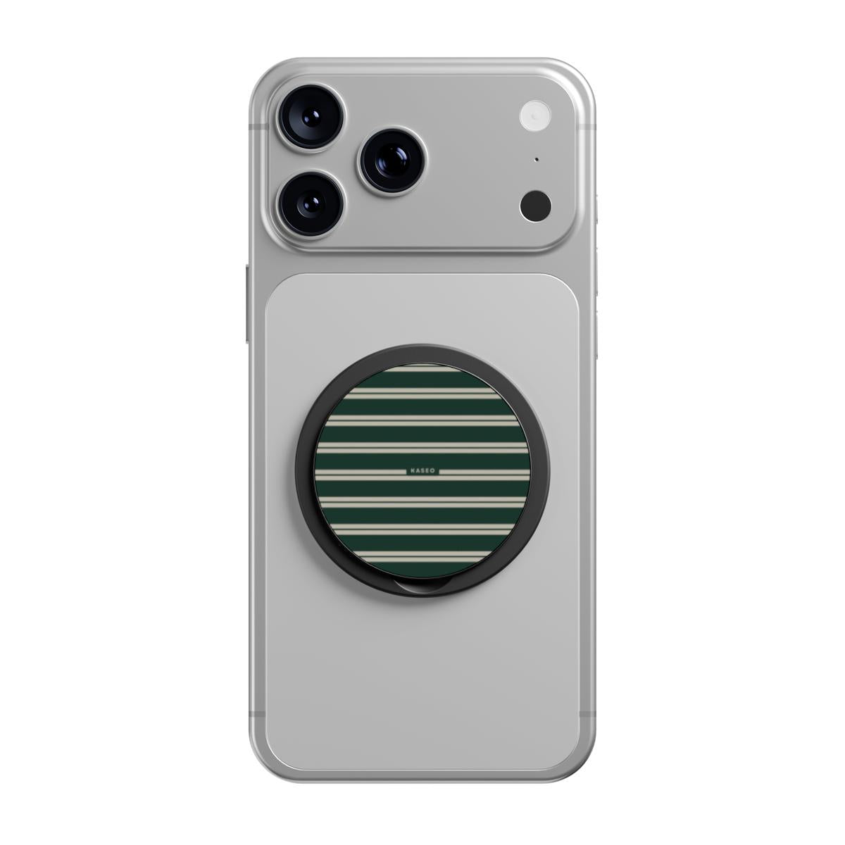 Bottle Green Stripe - Magnetic Phone Grip
